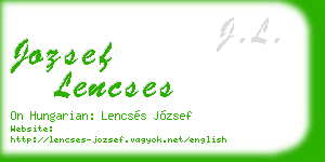 jozsef lencses business card